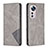 Leather Case Stands Flip Cover Holder B02F for Xiaomi Mi 12S 5G Gray