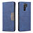 Leather Case Stands Flip Cover Holder B02F for Xiaomi Redmi 9 Prime India