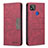 Leather Case Stands Flip Cover Holder B02F for Xiaomi Redmi 9C Red
