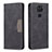 Leather Case Stands Flip Cover Holder B02F for Xiaomi Redmi Note 9