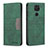 Leather Case Stands Flip Cover Holder B02F for Xiaomi Redmi Note 9 Green