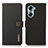 Leather Case Stands Flip Cover Holder B02H for Huawei Honor 60 Pro 5G Black