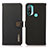 Leather Case Stands Flip Cover Holder B02H for Motorola Moto E20 Black