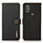 Leather Case Stands Flip Cover Holder B02H for Motorola Moto G Power (2022) Black