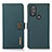 Leather Case Stands Flip Cover Holder B02H for Motorola Moto G Power (2022) Green