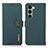 Leather Case Stands Flip Cover Holder B02H for Motorola Moto G200 5G Green