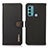 Leather Case Stands Flip Cover Holder B02H for Motorola Moto G40 Fusion Black