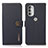 Leather Case Stands Flip Cover Holder B02H for Motorola Moto G51 5G Blue