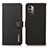 Leather Case Stands Flip Cover Holder B02H for Nokia G11 Black