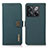Leather Case Stands Flip Cover Holder B02H for OnePlus 10T 5G Green