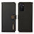 Leather Case Stands Flip Cover Holder B02H for Oppo A55S 5G Black