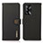 Leather Case Stands Flip Cover Holder B02H for Oppo A95 4G Black