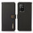Leather Case Stands Flip Cover Holder B02H for Oppo F19 Pro Black