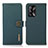 Leather Case Stands Flip Cover Holder B02H for Oppo Reno6 Lite Green