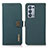 Leather Case Stands Flip Cover Holder B02H for Oppo Reno6 Pro 5G Green