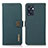 Leather Case Stands Flip Cover Holder B02H for Oppo Reno7 SE 5G Green