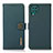 Leather Case Stands Flip Cover Holder B02H for Samsung Galaxy F62 5G Green