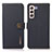 Leather Case Stands Flip Cover Holder B02H for Samsung Galaxy S21 FE 5G Blue