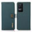 Leather Case Stands Flip Cover Holder B02H for Xiaomi Poco F4 5G Green