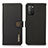 Leather Case Stands Flip Cover Holder B02H for Xiaomi Poco M3 Black