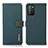 Leather Case Stands Flip Cover Holder B02H for Xiaomi Poco M3 Green