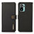 Leather Case Stands Flip Cover Holder B02H for Xiaomi Poco M5S Black