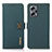 Leather Case Stands Flip Cover Holder B02H for Xiaomi Redmi K50i 5G Green