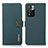 Leather Case Stands Flip Cover Holder B02H for Xiaomi Redmi Note 11 Pro+ Plus 5G Green