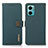 Leather Case Stands Flip Cover Holder B02H for Xiaomi Redmi Note 11E 5G Green