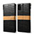 Leather Case Stands Flip Cover Holder B02S for Samsung Galaxy S20 5G Black