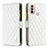 Leather Case Stands Flip Cover Holder B03F for Motorola Moto E30 White