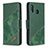 Leather Case Stands Flip Cover Holder B03F for Samsung Galaxy A20 Green