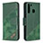 Leather Case Stands Flip Cover Holder B03F for Samsung Galaxy A21 Green