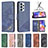 Leather Case Stands Flip Cover Holder B03F for Samsung Galaxy A23 5G