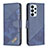 Leather Case Stands Flip Cover Holder B03F for Samsung Galaxy A23 5G Blue