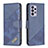 Leather Case Stands Flip Cover Holder B03F for Samsung Galaxy A33 5G Blue