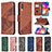 Leather Case Stands Flip Cover Holder B03F for Samsung Galaxy A70
