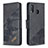 Leather Case Stands Flip Cover Holder B03F for Samsung Galaxy M10S Black