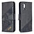 Leather Case Stands Flip Cover Holder B03F for Samsung Galaxy Note 10 Plus 5G Black