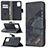 Leather Case Stands Flip Cover Holder B03F for Samsung Galaxy S10 Lite