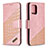 Leather Case Stands Flip Cover Holder B03F for Samsung Galaxy S10 Lite Rose Gold