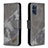 Leather Case Stands Flip Cover Holder B03F for Samsung Galaxy S20 Plus 5G Dark Gray