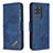 Leather Case Stands Flip Cover Holder B03F for Samsung Galaxy S20 Ultra 5G Blue