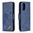 Leather Case Stands Flip Cover Holder B03F for Xiaomi Poco M3 Blue