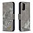 Leather Case Stands Flip Cover Holder B03F for Xiaomi Poco M3 Dark Gray