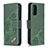 Leather Case Stands Flip Cover Holder B03F for Xiaomi Poco M3 Green