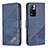 Leather Case Stands Flip Cover Holder B03F for Xiaomi Poco X4 NFC Blue