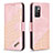 Leather Case Stands Flip Cover Holder B03F for Xiaomi Redmi 10 (2022) Rose Gold