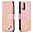 Leather Case Stands Flip Cover Holder B03F for Xiaomi Redmi Note 10S 4G Rose Gold