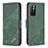Leather Case Stands Flip Cover Holder B03F for Xiaomi Redmi Note 11S 5G Green
